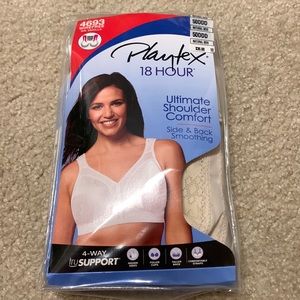 Playtex 18 Hour 4693 Wirefree 4-Way Support 50DDD Natural Beige Bras